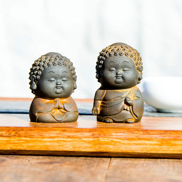 Estatua de resina fundida con óxido de hierro en polvo de Buddha Stones de pie, tumbado, sentado y pequeño, para decoración del hogar - image 5