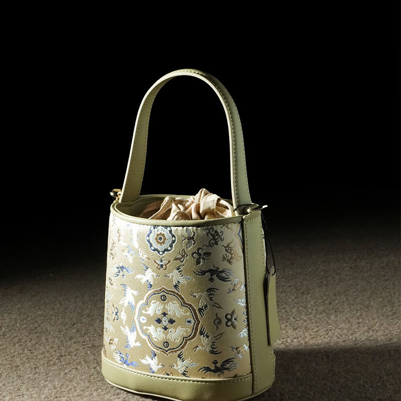 Bolso bandolera con brocado y diseño retro de ciervo y Buddha Stones