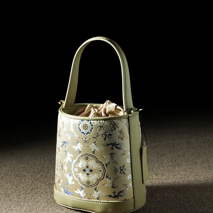 Bolso bandolera con brocado y diseño retro de ciervo y Buddha Stones