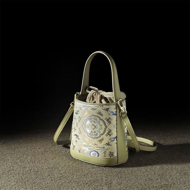 Bolso bandolera con brocado y diseño retro de ciervo y Buddha Stones