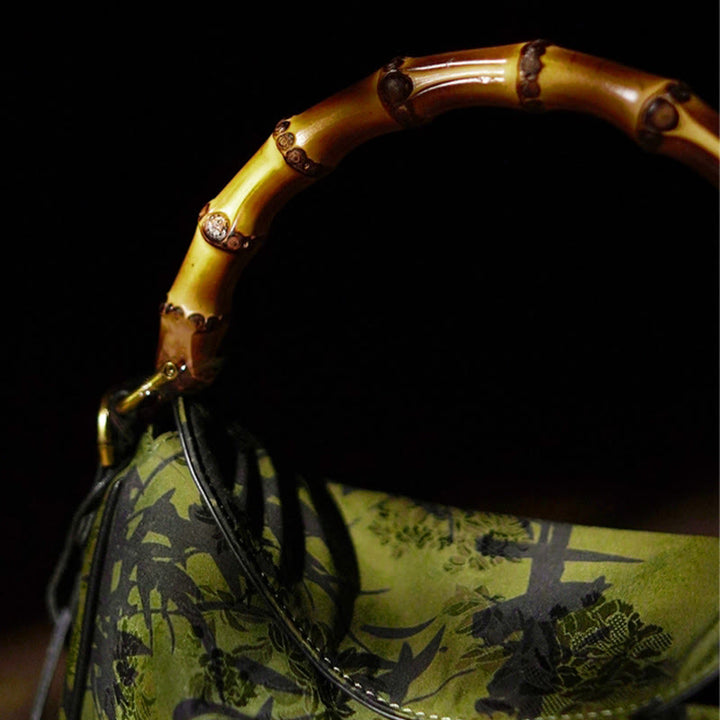 Bolso bandolera de seda Xiangyunsha con asa de Buddha Stones de Buda