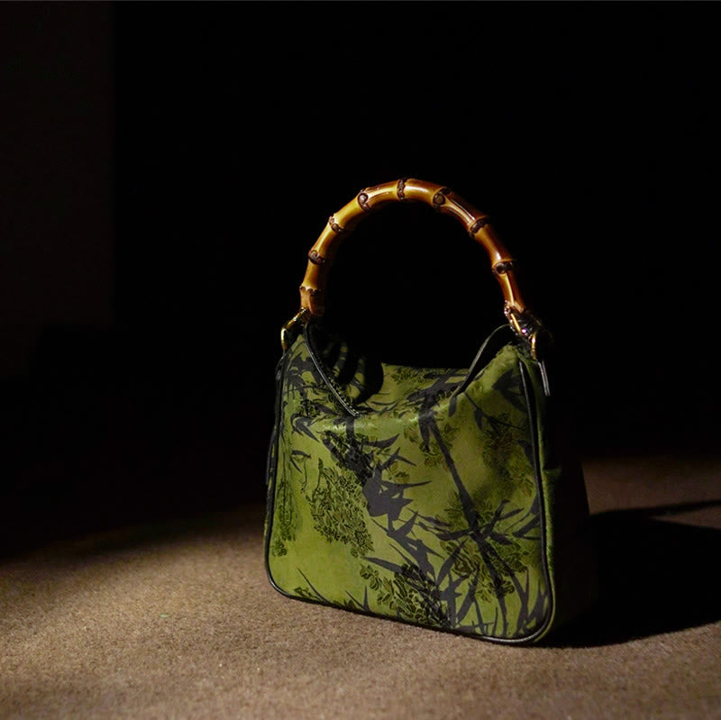 Bolso bandolera de seda Xiangyunsha con asa de Buddha Stones de Buda