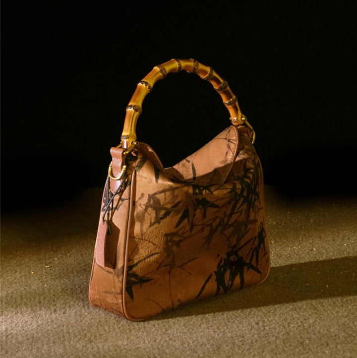 Bolso bandolera de seda Xiangyunsha con asa de Buddha Stones de Buda
