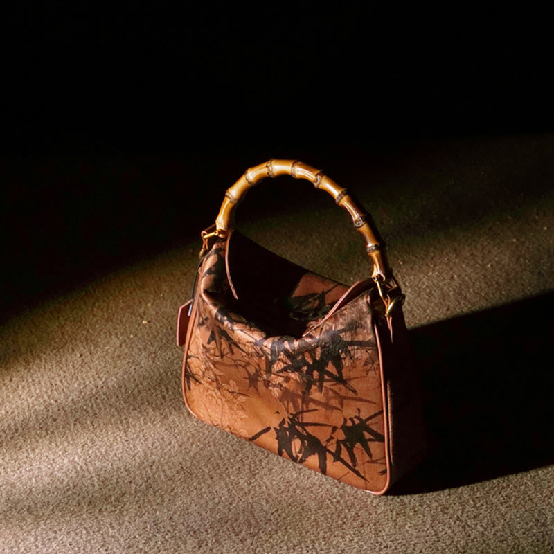 Bolso bandolera de seda Xiangyunsha con asa de Buddha Stones de Buda