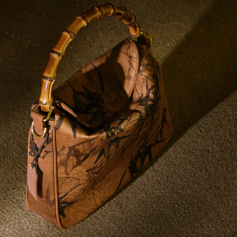 Bolso bandolera de seda Xiangyunsha con asa de Buddha Stones de Buda