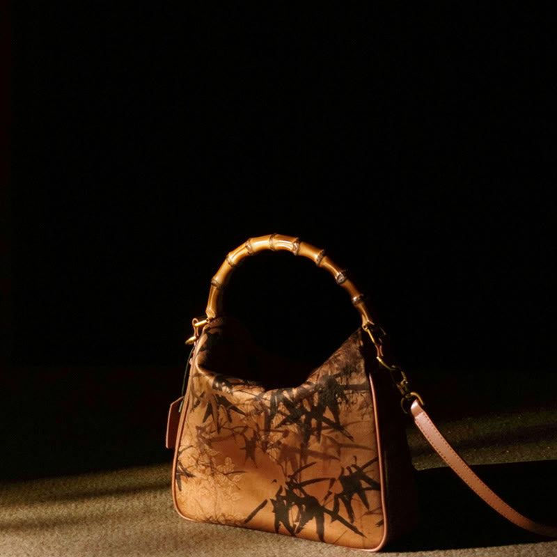 Bolso bandolera de seda Xiangyunsha con asa de Buddha Stones de Buda