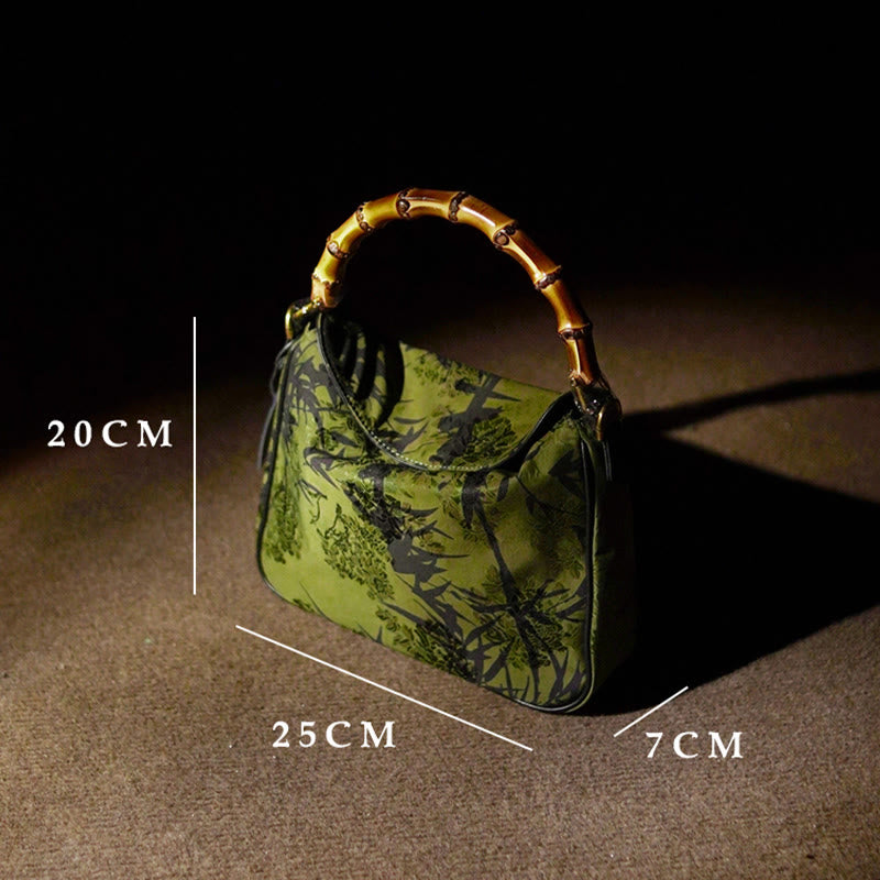 Bolso bandolera de seda Xiangyunsha con asa de Buddha Stones de Buda
