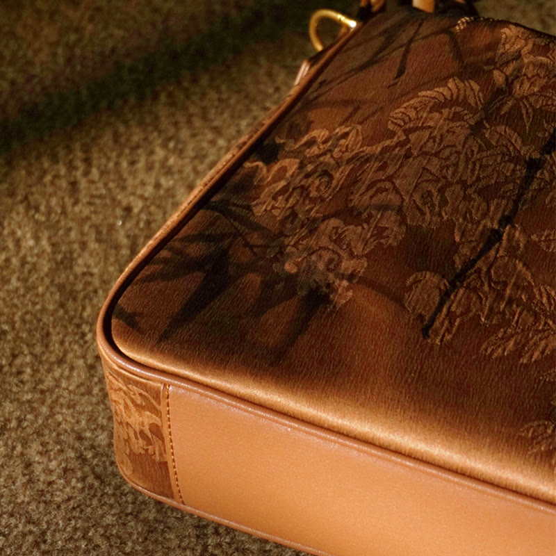 Bolso bandolera de seda Xiangyunsha con asa de Buddha Stones de Buda
