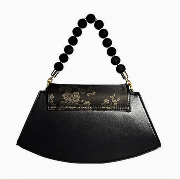 Bolso bandolera de seda Xiangyunsha con cadena de cuentas de Buddha Stones