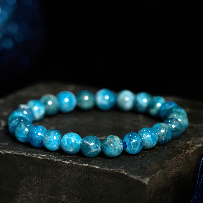 Pulsera de motivación de apatita con Buddha Stones