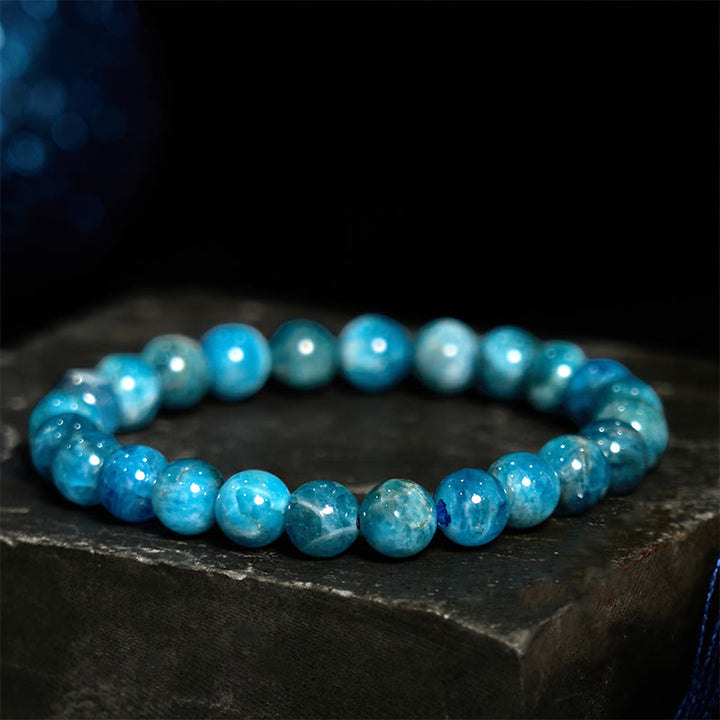 Pulsera de motivación de apatita con Buddha Stones
