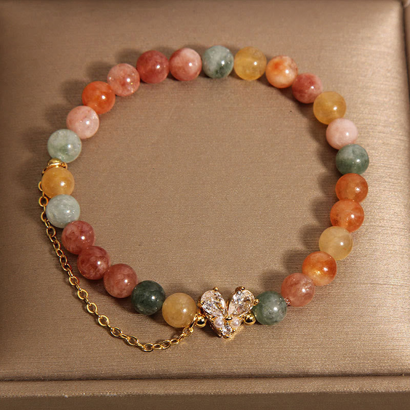 Pulsera de prosperidad con cristales verdes citrinos y Buddha Stones