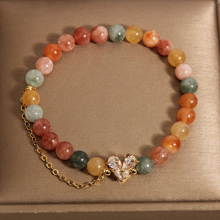 Pulsera de prosperidad con cristales verdes citrinos y Buddha Stones