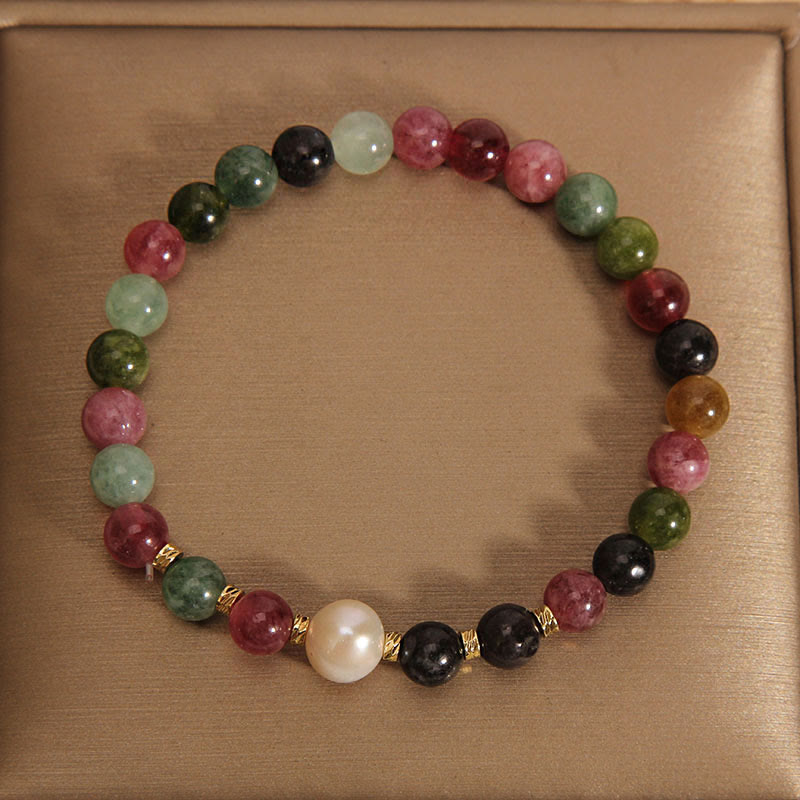 Pulsera de la sabiduría con turmalina y Buddha Stones
