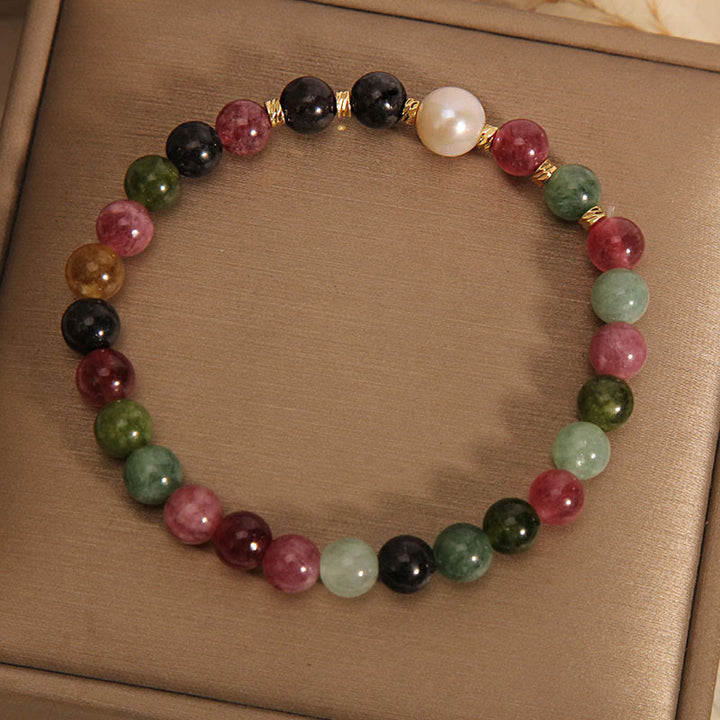 Pulsera de la sabiduría con turmalina y Buddha Stones