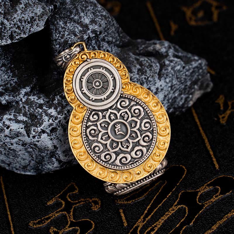 Collar con colgante de plata de ley 925 con Buddha Stones , Jambhala amarilla del Tíbet, dios de la riqueza, Dzi, Om Mani Padme Hum, felicidad - image 3