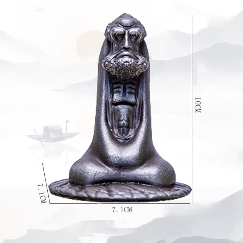 Estatua de resina fundida con óxido de hierro en polvo de Bodhidharma hecha a mano con Buddha Stones para decoración del hogar - image 27