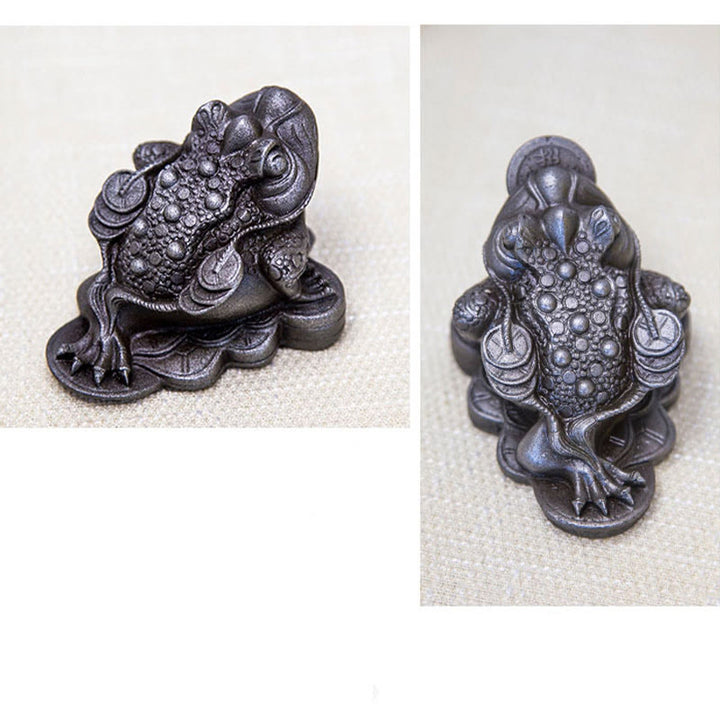 Estatua de resina fundida con óxido de hierro y monedas de cobre hechas a mano con Buddha Stones Feng Shui