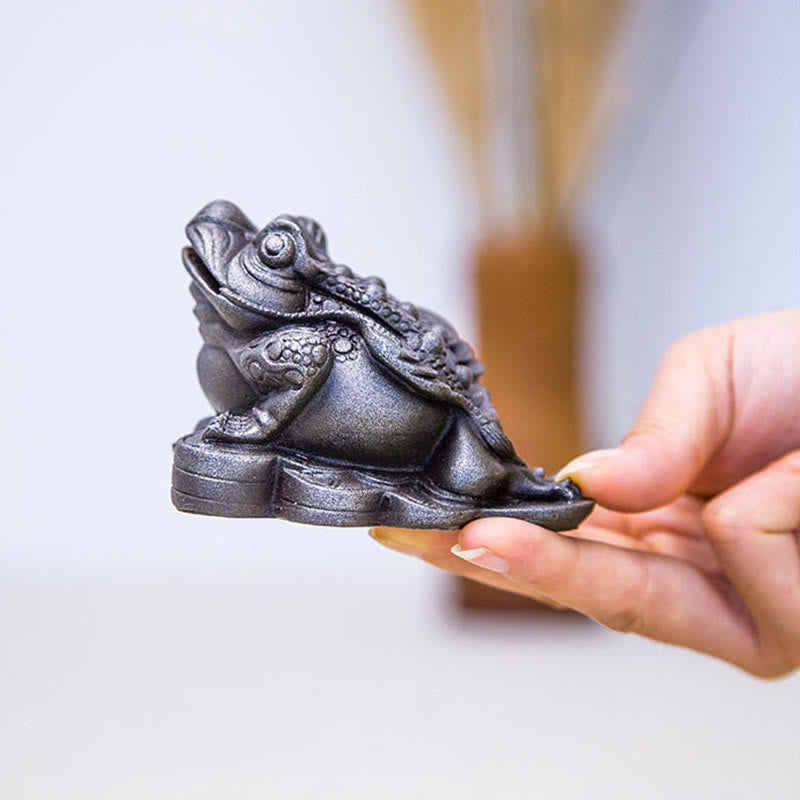 Estatua de resina fundida con óxido de hierro y monedas de cobre hechas a mano con Buddha Stones Feng Shui - image 19