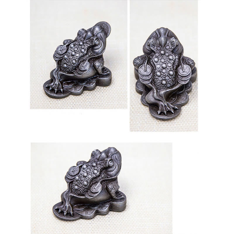 Estatua de resina fundida con óxido de hierro y monedas de cobre hechas a mano con Buddha Stones Feng Shui