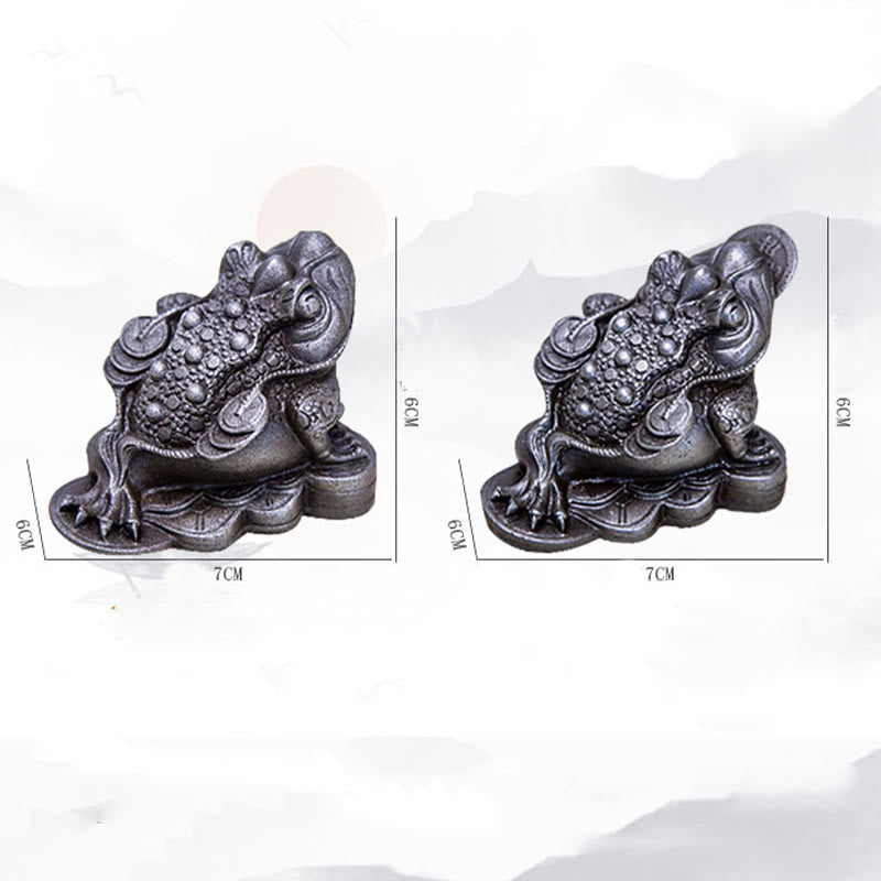Estatua de resina fundida con óxido de hierro y monedas de cobre hechas a mano con Buddha Stones Feng Shui