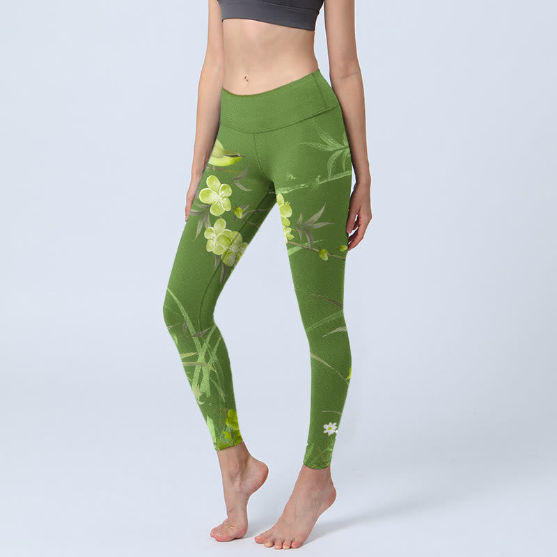 Leggings de yoga para mujer con estampado de Buddha Stones - Verde lima - US18，UK/AU22，EU50 (4XL) - image 0