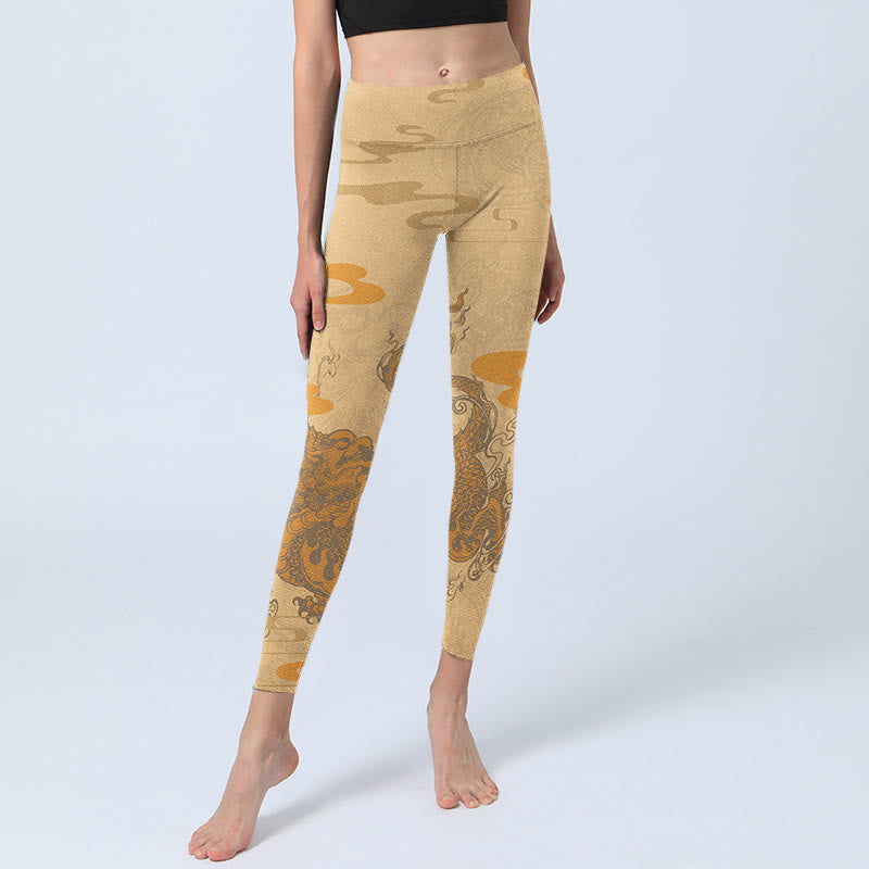 Leggings de yoga para mujer con diseño de nubes y Buddha Stones PiXiu - image 6
