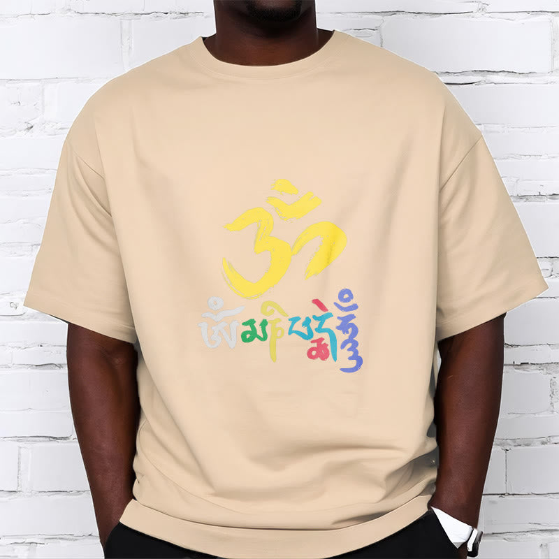 Camiseta de algodón con Buddha Stones y Om Mani Padme Hum de colores - image 10