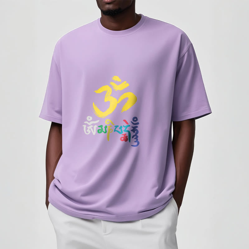 Camiseta de algodón con Buddha Stones y Om Mani Padme Hum de colores - image 17