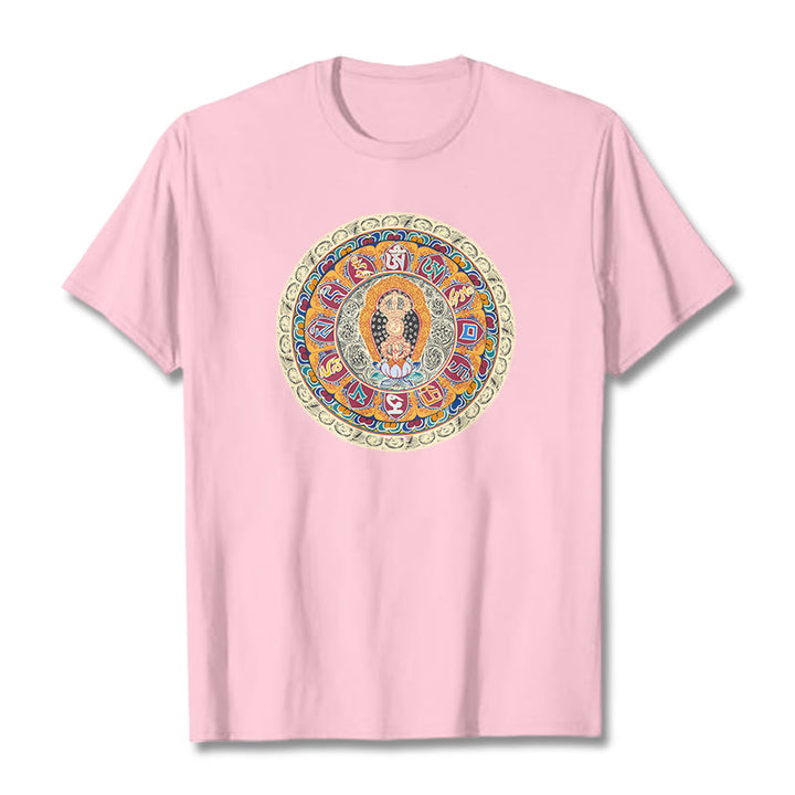 Camiseta de algodón con Buddha Stones - rosa claro - 2XL - image 18