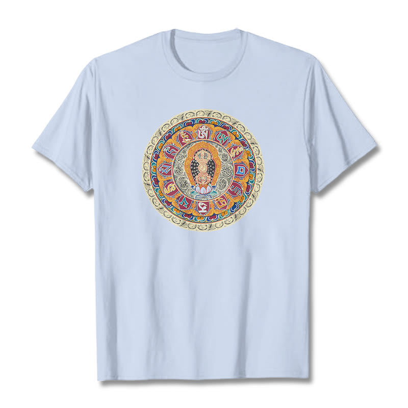 Camiseta de algodón con Buddha Stones - Cian claro - 2XL - image 9