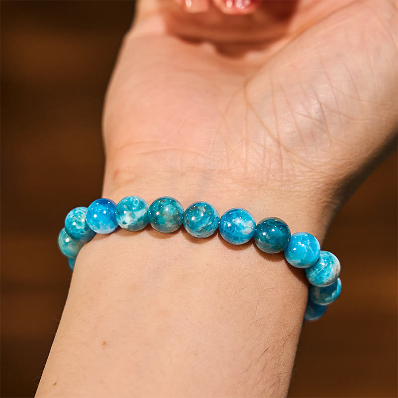 Pulsera de la calma con piedra de Buda, varios cristales, malaquita, lazurita y hemimorfita