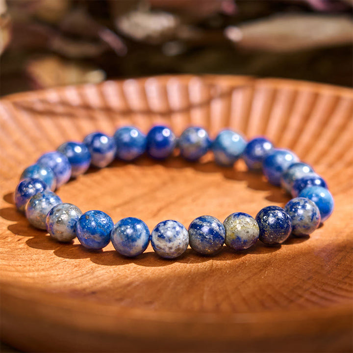 Pulsera de la calma con piedra de Buda, varios cristales, malaquita, lazurita y hemimorfita
