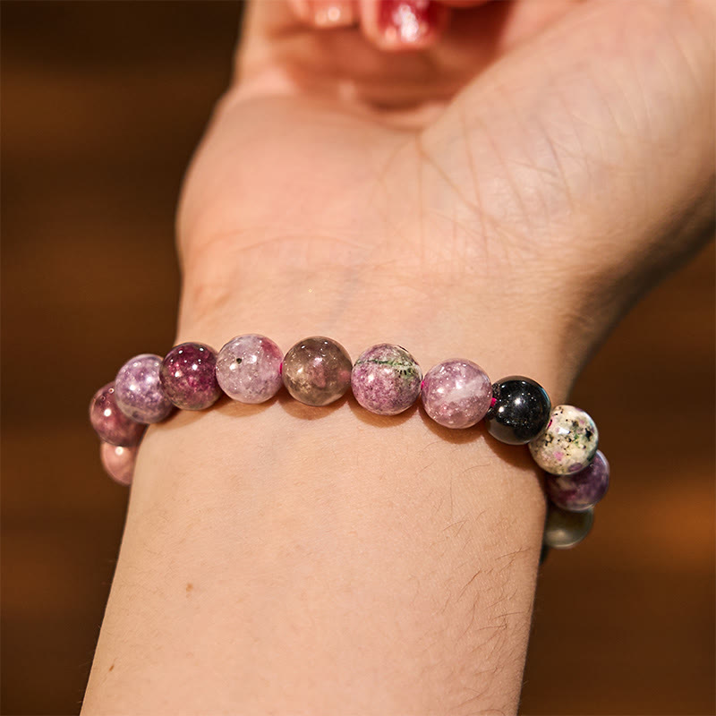 Pulsera de la calma con piedra de Buda, varios cristales, malaquita, lazurita y hemimorfita
