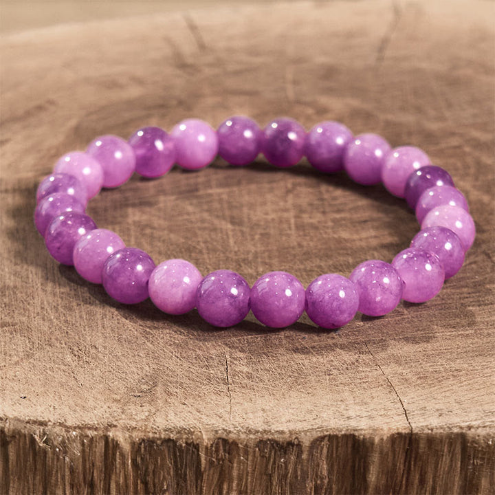 Pulsera de la calma con piedra de Buda, varios cristales, malaquita, lazurita, lapislázuli y hemimorfita. - Lepidolita (circunferencia de la muñeca: 14-16 cm) - image 83