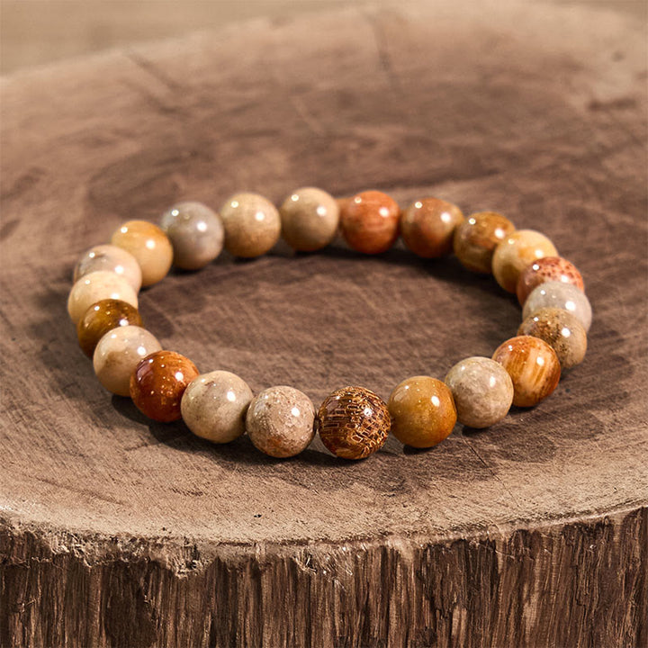 Pulsera de la calma con piedra de Buda, varios cristales, malaquita, lazurita y hemimorfita
