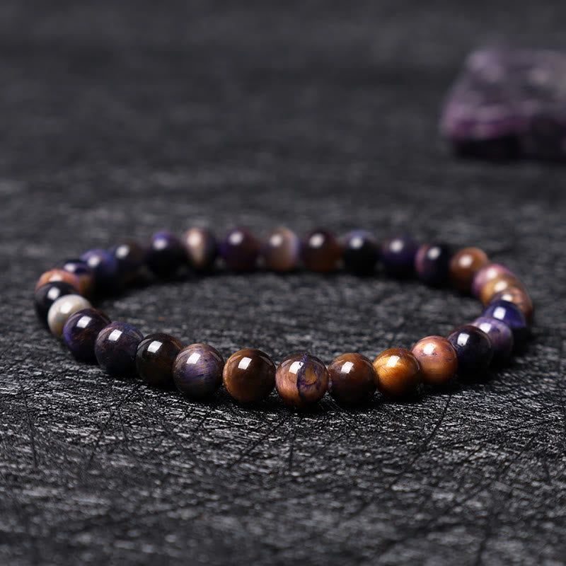 Pulsera de la calma con piedra de Buda, varios cristales, malaquita, lazurita y hemimorfita