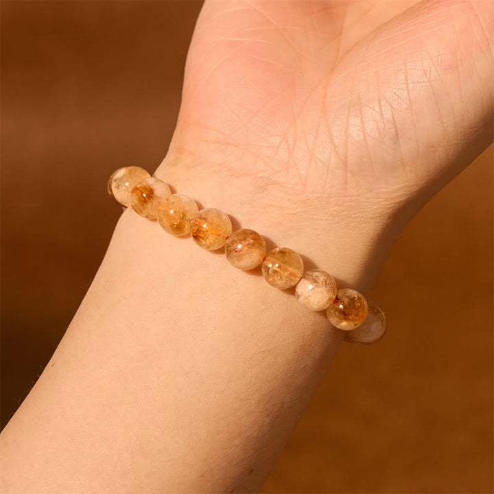 Pulsera de la calma con piedra de Buda, varios cristales, malaquita, lazurita y hemimorfita