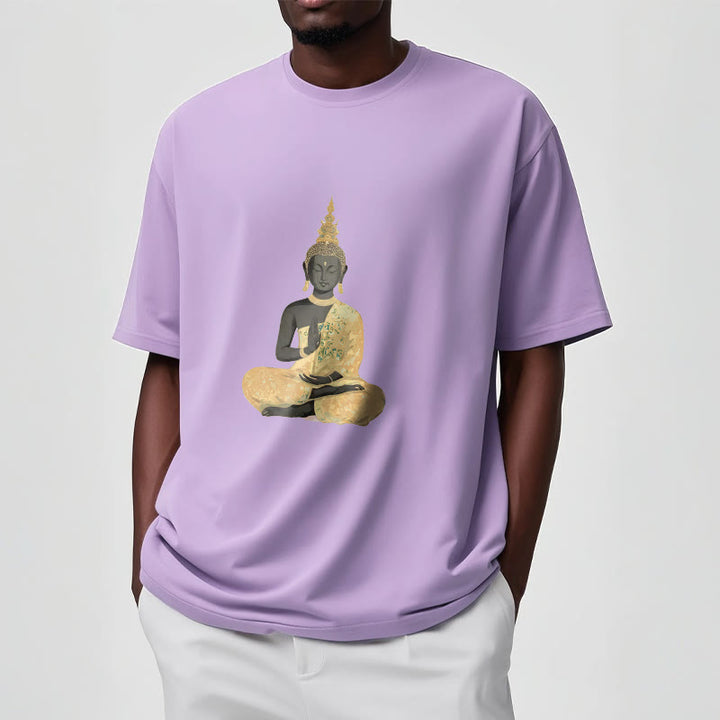 Camiseta de algodón con estampado de Buddha Stones de Buda - image 9