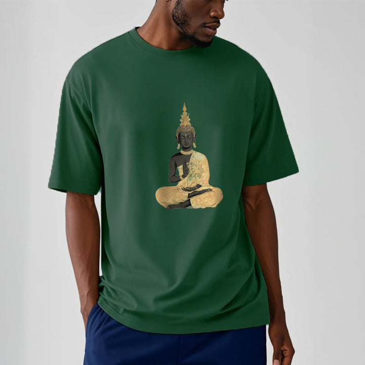 Camiseta de algodón con estampado de Buddha Stones de Buda - image 4