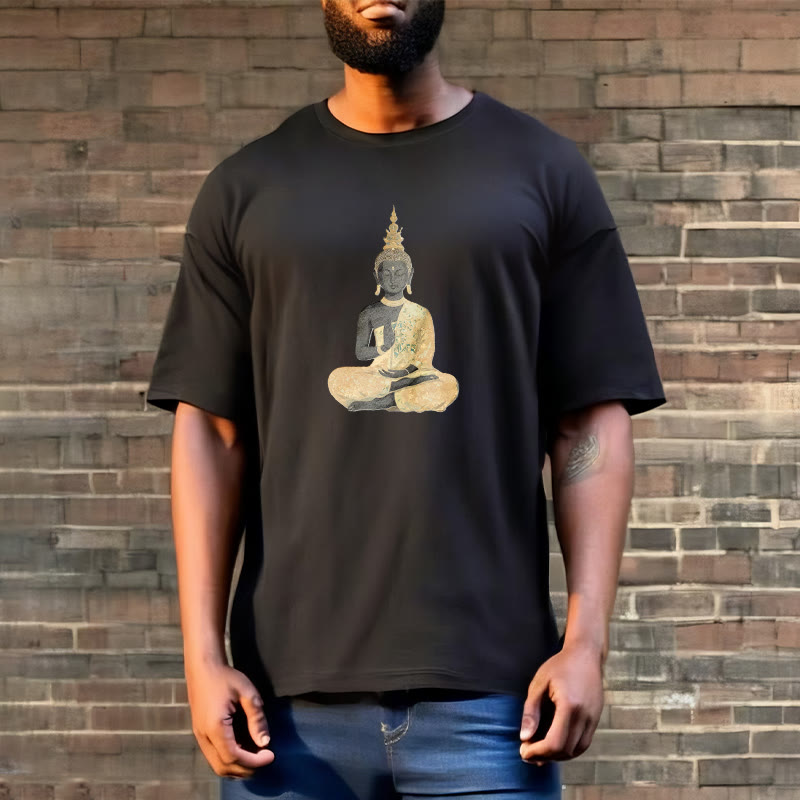 Camiseta de algodón con estampado de Buddha Stones de Buda - image 12
