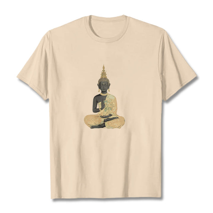 Camiseta de algodón con estampado de Buddha Stones de Buda - Sopa de mariscos - 2XL - image 0