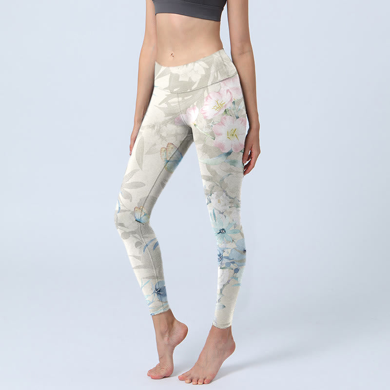 Leggings de yoga para mujer con estampado de Buddha Stones - Beige - US18，UK/AU22，EU50 (4XL) - image 0