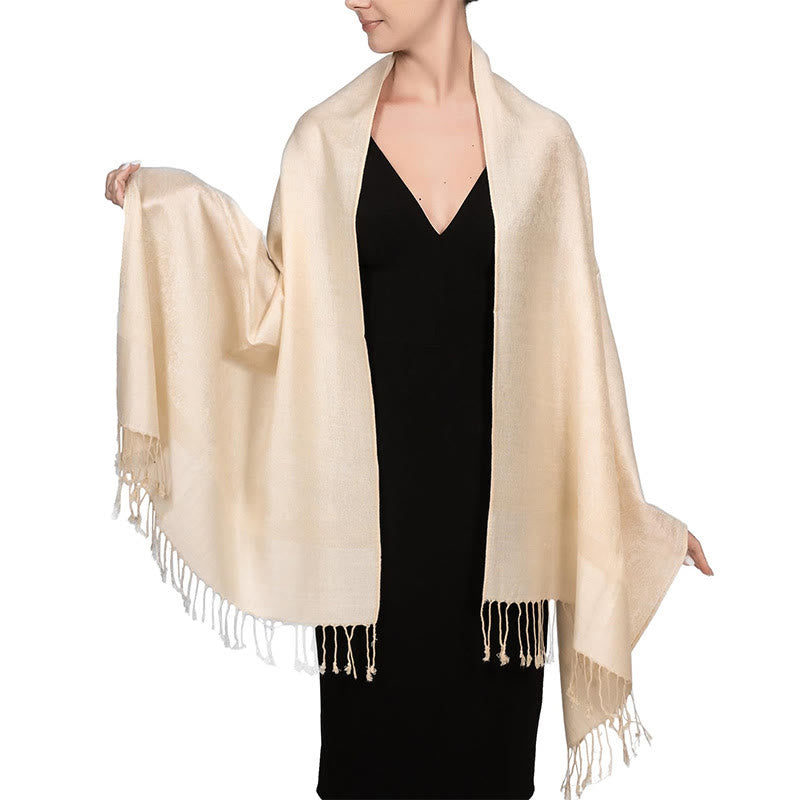 Chal tibetano de jacquard de anacardo con borlas y Buddha Stones , ideal para primavera, otoño e invierno. Bufanda cálida y acogedora. - Mocasín 180*70cm - image 22