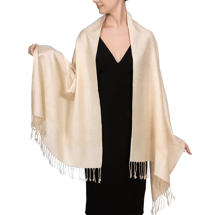 Chal tibetano de jacquard de anacardo con borlas y Buddha Stones , ideal para primavera, otoño e invierno. Bufanda cálida y acogedora. - Mocasín 180*70cm - image 22