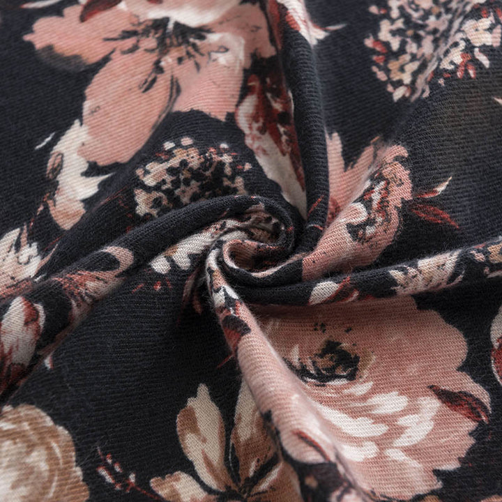 Chal con estampado de flores de crisantemo tibetano , Buddha Stones , rosa, otoño e invierno, suave y cálido