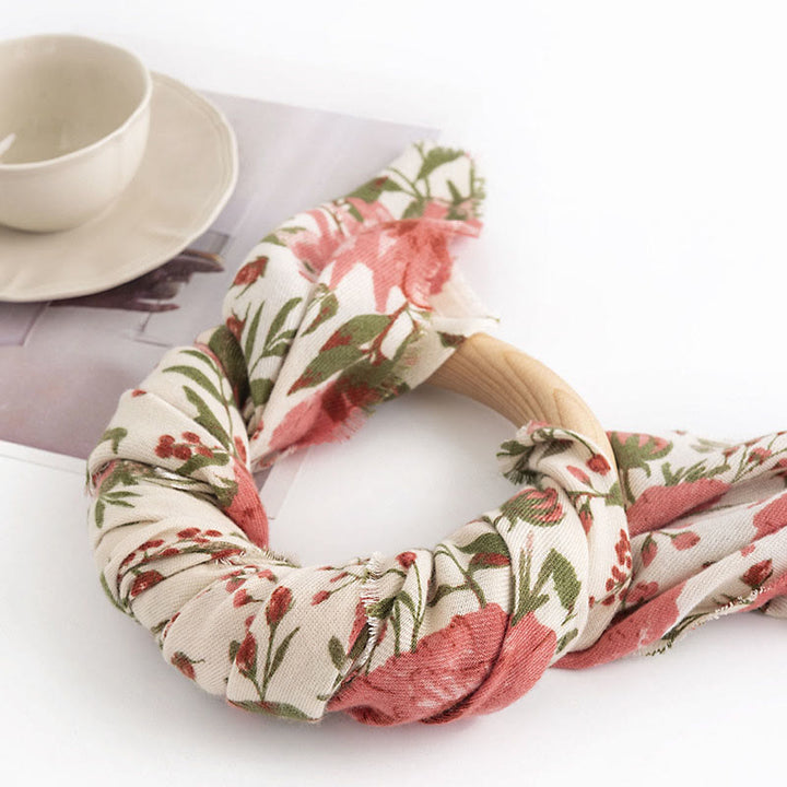 Chal tibetano con Buddha Stones, elegante, estilo dulce, estampado de hojas y flores grandes, suave y cálido para otoño e invierno - image 3