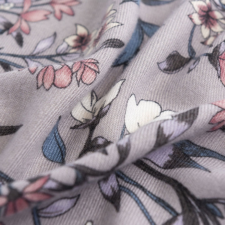 Chal tibetano con Buddha Stones, estampado retro de camelia japonesa en flor, bufanda suave y cálida para otoño e invierno - image 5