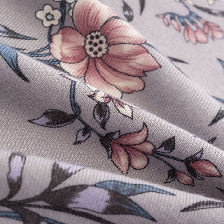 Chal tibetano con Buddha Stones, estampado retro de camelia japonesa en flor, bufanda suave y cálida para otoño e invierno - image 6