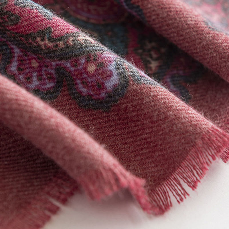 Chal con estampados de cachemira tibetano y Buddha Stones para otoño e invierno, suave y cálido
